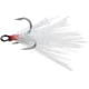 VMC Dressed X-Rap Treble Hooks, Black Nickel, White, Size 4, 8651BN/DT/WH#4P