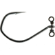 VMC Spinshot Drop Shot Hook, Spark Point Barbarian Bend, Light Wire, Up Eye, Black Nickel, Size 2, 5 Per Pack, 7119SS#2PP