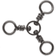 VMC Three Way Swivel, SZ 4 Black Nickel, 8 PK, TWS#4