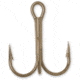 VMC Treble Hook with Cut Point, Forged, Round Bend Heavy Wire, Bronze, Size 2, 9 Per Pack, 9650BZ#2PP