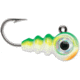 VMC Tungsten Larv Eye Jig, 1/32 oz, #12HK, Green Orange Glow, 2pk, TLEJ132GOGL