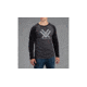 Vortex Raglan Core Logo Long Sleeve T-Shirt - Mens, Charcoal Heather, Medium, 220-49-CHHM