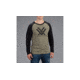Vortex Raglan Core Logo Long Sleeve T-Shirt - Mens, Military Heather, Extra Large, 220-49-MIHXL