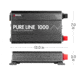 Wagan Pure Line 1000W Pure Sine Inverter, ETL, Black, One Size, EL3804
