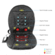 Wagan Tech Infra-Heat Massage Magnetic Cushion, Black, One Size, IN9989