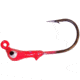 Wahoo Fishing Products Wahoo JerkJig Jighead 1/4 oz, 3/0 Black Nickel Hook Orange Silver Flake, 4/Card, WAH-JJ14-8S