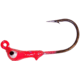 Wahoo Fishing Products Wahoo JerkJig Jighead 1/4 oz, 3/0 Black Nickel Hook Orange Silver Flake, 4/Card, WAH-JJ14-8S