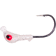 Wahoo Fishing Products Wahoo JerkJig Jighead 1/4 oz, 3/0 Black Nickel Hook White Silver Flake, 4/Card, WAH-JJ14-1S