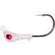 Wahoo Fishing Products Wahoo JerkJig Jighead 1/4 oz, 3/0 Black Nickel Hook White Silver Flake, 4/Card, WAH-JJ14-1S