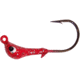 Wahoo Fishing Products Wahoo JerkJig Jighead 3/8 oz, 4/0 Black Nickel Hook, Red Silver Flake, 4/Card, WAH-JJ38-9S
