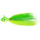 Wahoo Fishing Products Wahoo Saltwater FlashN Bucktail Jig 1/4oz Lime Cht Wedge Style Head Painted Dbl Eye, WAH-SFB14-LC