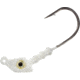 Wahoo Fishing Products Wahoo Salty Flats Jighead, 1/8 oz, 3/0 Hook, White 4/Card, WAH-SFH18-1