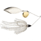 War Eagle Nickel Frame Tandem Willow Spinnerbait, White Silver, 3/8in, WE38NT01S