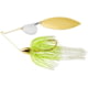 War Eagle Tandem Willow/Colorado Gold Frame Spinnerbait Mustad Fishing Hook, 1/2oz, 1 Piece, White Chartreuse, WE12GT02
