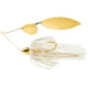 War Eagle Tandem Willow/Colorado Gold Frame Spinnerbait Mustad Fishing Hook, 1/2oz, 1 Piece, White Gold, WE12GT01G