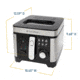 WestBend Deep Fryer, Stainless Steel, 3 Liter, DFWB3LBK13