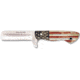 Whiskey Bent Knives Bullcutter Fixed Knife, 440 Steel Blade, 6in Overall Length, Acrylic Handle, Patriot, WB40-18