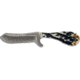 Whiskey Bent Knives Bullcutter Fixed Knife w/Damascus Blade, 440 Steel Blade, 6in Overall Length, Natural Handle, Burnt Bone, WB42-19