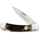 Whiskey Bent Knives Lock Blade Folding Knife, Single Clip Point, 440 Steel Blade, 3.75in Closed Length, Natural Bone Handle, Honey Badger, WB13-41