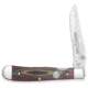 Whiskey Bent Knives Locking Trapper Folding Knife, Single Clip Blade, 440 Steel Blade, 4.125in Closed Length, G10 Handle, Desert Sand, WB16-26
