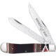 Whiskey Bent Knives Trapper Folding Knife, Slip Joint, 440 Steel Blade, 4.125in Closed Length, Acrylic Handle, Aztec, WB11-04