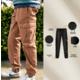 White Duck Cargo Stretch Jogger Pants - Mens, Caramel, Large, WD-JPC-CA-03