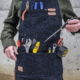 White Duck Work Apron, Black, WWD-001