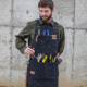 White Duck Work Apron, Black, WWD-001