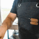White Duck Work Apron, Black, WWD-001