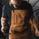 White Duck Work Apron, Brown, WWD-002