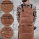 White Duck Work Apron, Brown, WWD-002