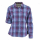 White Sierra Everyday Plaid Shirt - Womens-Blue Indigo-Small