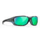 Wiley X Performance Gravity Captivate Pol Sunglasses, Kryptek Neptune Frame, Green Mirror Lens, CCGRA12