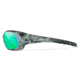 Wiley X Performance Gravity Captivate Pol Sunglasses, Kryptek Neptune Frame, Green Mirror Lens, CCGRA12