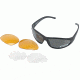 USED Wiley X Romer 3 Sunglasses - 3 Lens Package, 1 Matte Black Frame w/Smoke Grey,Clear,Light Rust Lens, 1006, EDEMO1