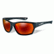 Wiley X Street Series Moxy Sunglasses,Gloss Black Frame,Polarized Crimson Mirror Smoke Grey Lens SSMOX05