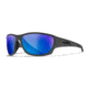 USED Wiley X WX CLIMB Sunglasses, Captivate Polarized Blue Mirror/ Matte Grey Frame, ACCLM09, EDEMO1