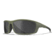 Wiley X WX Grid Sunglasses, Matte Utility Green Frame, Captivate Pol Grey Lens, CCGRD08