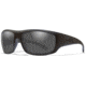 Wiley X WX Omega Sunglasses, Matte Black Frame, Captivate Pol Grey Lenses, ACOME08