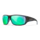 Wiley X WX Omega Sunglasses, Kryptek Neptune Frame, Captivate Pol Green Mirror Lenses, ACOME13