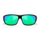 Wiley X WX Omega Sunglasses, Matte Black Frame, Captivate Polarized Green Mirror Lens, ACOME22