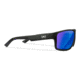 Wiley X WX Peak Sunglasses, Matte Black Frame, Peak XL Captivate Pol Blue Mirror Lens, ACPEA19XL