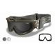 Wiley X Spear Goggle - 3 Lens - Smoke Grey,Clear,Light Rust / Matte Black Frame w/RX Insert, SP293BRX
