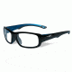Wiley X Youth Force Gamer Sunglasses,Gloss Black/Metallic Blue,Clear Lens YFGAM02