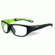Wiley X Youth Force Victory Sunglasses,Matte Black/Lime Green,Clear Lens YFVIC02