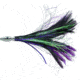 Williamson Flash Feather Rigged Trolling Lure, Black/Purple, 3in, FFR03BLKPrpL