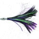 Williamson Flash Feather Rigged Trolling Lure, Black/Purple, 5in, FFR05BLKPrpL