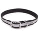 King Buck Core D Ring High Visibility Reflective Collar with Name Plate, Black, S/M, KB-DRC-BLK-S/M-NP-1
