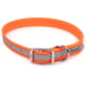 King Buck Core D Ring High Visibility Reflective Collar with Name Plate, Orange, M/L, KB-DRC-ORNG-M/L-NP-1