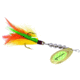 Windels Tackle Company Pike Harasser Bucktail Spinner, 5/0 Hook, Perch/Flame, #5 Blade, 4in, PH-8F